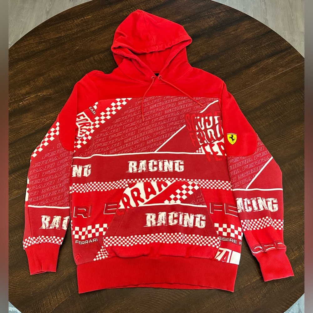 Puma x Scuderia Ferrari Men’s Graphic Hoodie-Size Medium